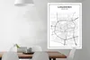 MuchoWow® Poster Stadtplan - Leeuwarden - Schwarz und weiß Produktbild-Vorschau 2
