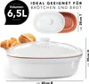 Römertopf Brottopf oval MAXI 6,5 Liter - Brotkasten Weiß Produktbild-Vorschau 4