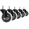 A set of five chair casters shown from the side against a white background. Produktbild-Vorschau
