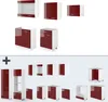 Cucina componibile Vicco R-Line Rosso lucido/bianco 200 cm Anteprima dell’immagine prodotto 8