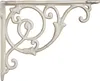 A single white cast iron shelf bracket with ornate scrollwork. Náhľad obrázku produktu