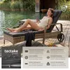 tectake Rattan Sonnenliege mit Rollen - Hochwertiges Produktbild-Vorschau 2