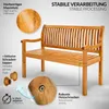 tillvex® panca da giardino in legno marrone chiaro 150 cm / Anteprima dell’immagine prodotto 3