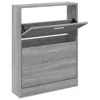 vidaXL Botník Grey Sonoma 59x17x81 cm Dřevěný materiál Náhled obrázku produktu 1