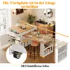 Îlot de cuisine extensible Flieks avec tiroirs et Voir les images du produit 7