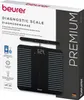 The image shows the retail packaging of a Beurer diagnostic scale. Produktbild-Vorschau