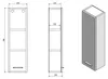 Aqualine ZOJA Oberschrank, 20x70x14cm, weiß Produktbild-Vorschau 6