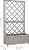 vidaXL Traliccio da giardino con fioriera grigio 70x30x135 Anteprima dell’immagine prodotto 8