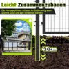 Faziango Doppelflügel Gartentor  Anthrazit, 350x 100 cm Produktbild-Vorschau 6