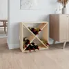 vidaXL Stojan na víno 62x25x62 cm Borovicový masiv Náhled obrázku produktu 2