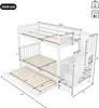 Flieks Etagenbett 90x200cm mit Stauraumtreppe, Hochbett mit Produktbild-Vorschau 7