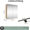 Planetmöbel Merkur Spiegelschrank Bad 60 cm breit Produktbild-Vorschau 7
