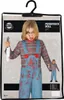 A child wearing a Chucky-inspired costume is shown in its packaging. Anteprima dell’immagine prodotto