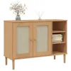 vidaXL Sideboard SENJA Rattan-Optik Braun 112x40x80 cm Produktbild-Vorschau 3