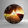 Wanduhr - Rund - Glasuhr - Drache Rock Kreatur - 40x40cm - Produktbild-Vorschau 3