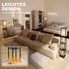 Lámpara de pie LED HOMCOM con estantes, interruptor y Vista previa de la imagen del producto 8