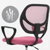 Close-up of a pink mesh office chair, highlighting its breathable mesh back and seat. Produktbild-Vorschau