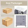 A collage showing two packages and two views of a bathroom vanity. Anteprima dell’immagine prodotto