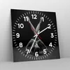 Wanduhr - Quadrat - Glasuhr - Frau Gymnastik Yoga - 30x30cm Produktbild-Vorschau 4