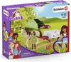 A product box for a Schleich Horse Club toy set, depicting a camping scene with horses, figures, and accessories. Produktbild-Vorschau