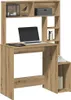 A wooden desk with shelves and a laptop on it. Náhled obrázku produktu