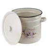 EMALIA RYBNIK Emaille-Topf mit Deckel MAGNOLIA Creme 12l Produktbild-Vorschau 8