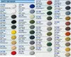 A chart displaying various paint colors with their corresponding codes and names. Produktbild-Vorschau