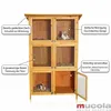 Mucola Hasenkäfig 6 Boxen Kaninchenstall Holz Freigehege Produktbild-Vorschau 5