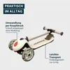 HUDORA Tri-Scooter – Ivoor – met LED-wielen – driewieler Productafbeelding-voorbeeld 5