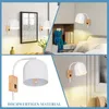 ZMH lampa ścienna biała wewnętrzna drewniana z Podgląd zdjęcia produktu 6