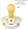 A BIBS pacifier with text describing its features. Produktbild-Vorschau