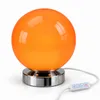 Orange Tischlampe aus Glas, Kugellampe Ø 15 cm, 3 Produktbild-Vorschau 1