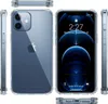 Multiple views of an iPhone 13 Mini in a clear protective case, showing the front, back, and sides. Náhled obrázku produktu
