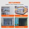 Collage of four images showing different installation environments for the product: a kitchen, a supermarket aisle, a garage, and a cold storage area. Voir les images du produit