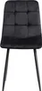 A black dining chair with tufted upholstery and black metal legs, presented against a white background. Náhľad obrázku produktu