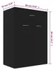 vidaXL Szafka na buty czarna 60x35x84 cm materiał Podgląd zdjęcia produktu 8