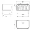 Technical drawing with dimensions of a sink. Produktbild-Vorschau