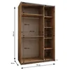 Zweitüriger Kleiderschrank SAMARA 1 - 150 cm, weiß / Produktbild-Vorschau 3