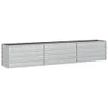 A long, low, silver planter box with a ribbed texture, shown against a white background. Náhled obrázku produktu
