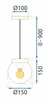 A diagram showing the dimensions of a pendant light. Produktbild-Vorschau