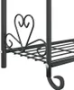 vidaXL Scaffale a fiore nero 56x30x96 cm acciaio Anteprima dell’immagine prodotto 7