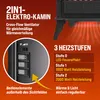 DEUBA® Caminetto Elettrico 2000W Termocamino Luce LED Anteprima dell’immagine prodotto 4