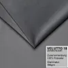 A close-up of grey fabric with text overlay providing product details. Produktbild-Vorschau