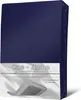 A navy blue package for a fitted sheet. Produktbild-Vorschau