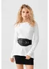 Damen Breiter Taillengürtel, Schwarz/84-90 cm Produktbild-Vorschau 2