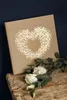 Libro degli ospiti in carta kraft con ornamento a cuore Anteprima dell’immagine prodotto 6