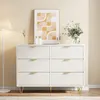 INONEFT Kommode mit 6 Schubladen, Weiß Sideboard mit Produktbild-Vorschau 7