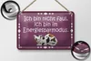 Blechschild Spruch 18x12cm Katze ich bin nicht faul bin im Produktbild-Vorschau 2