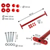 4iQ 5x Metall Turnstange 60 cm Kinder Rot – Set Reckstangen Produktbild-Vorschau 5