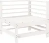 vidaXL 4-tlg. Garten-Lounge-Set Weiß Massivholz Kiefer Produktbild-Vorschau 5